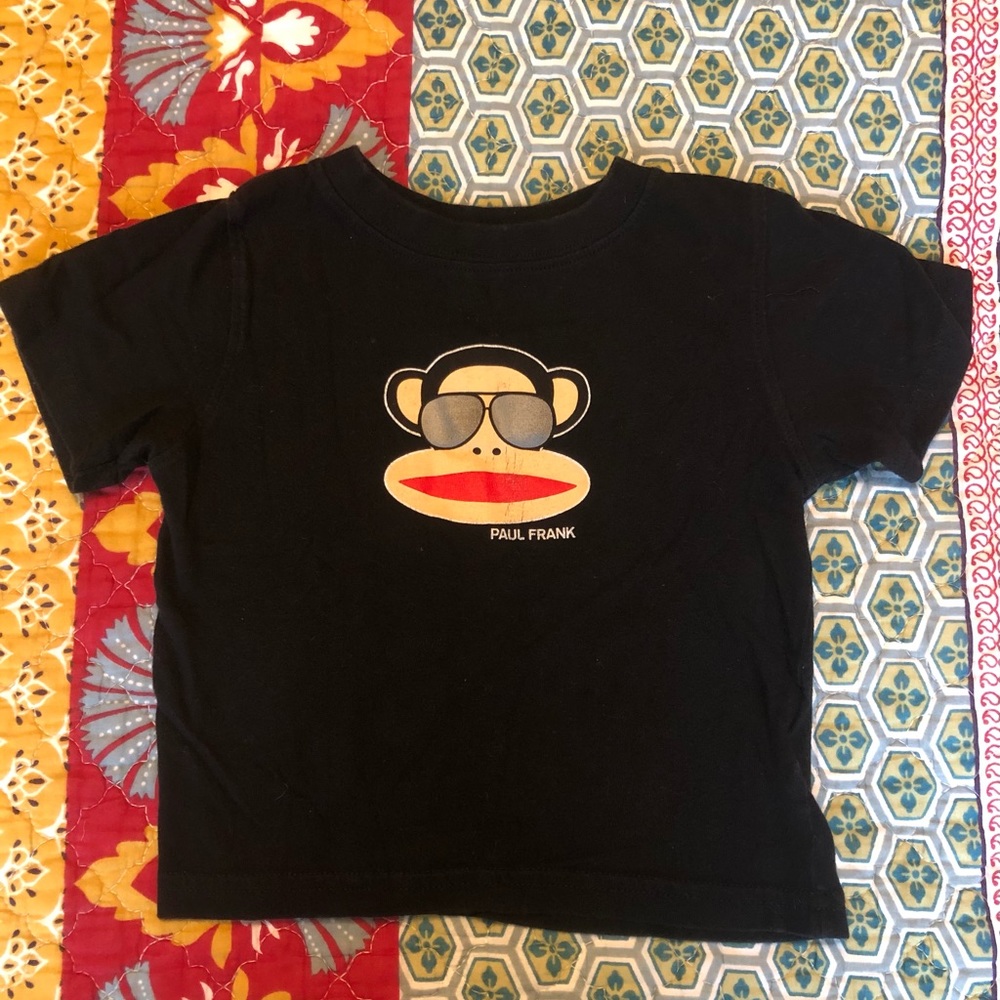 Vintage Retro Paul Frank Little Monkey T-Shirt Boys / Unisex 24 Months
